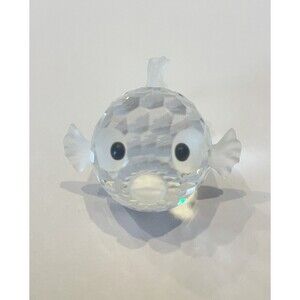 Vintage Swarovski Crystal Medium Blowfish Figurine